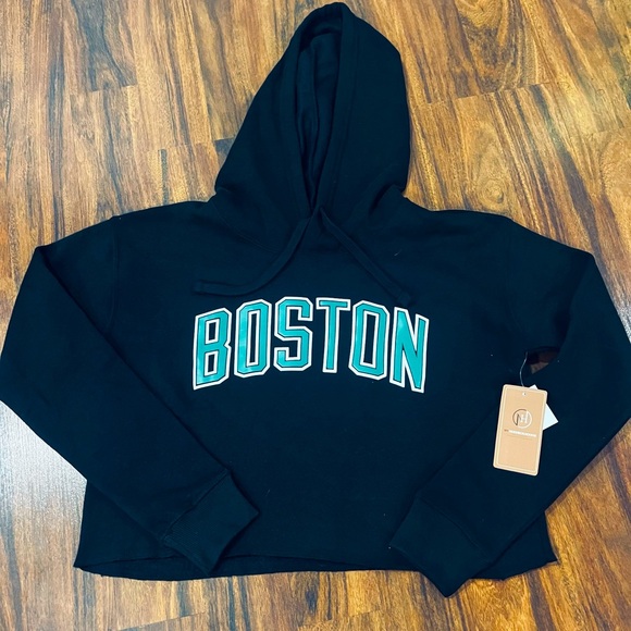 💚My Neighborhoodie Black Boston Hoodie - Picture 1 of 5